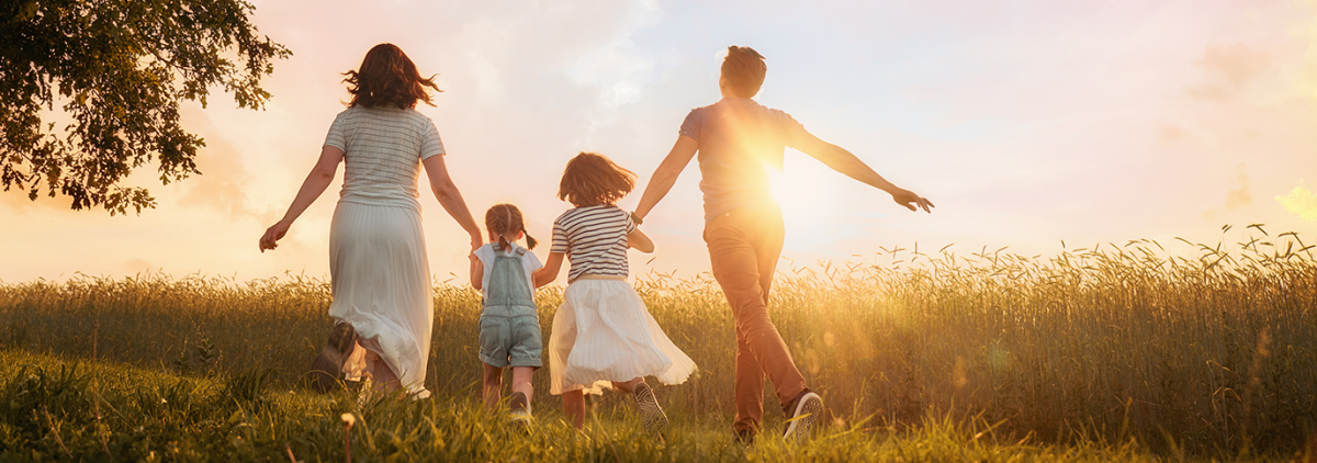 Picture of a family holding hands together